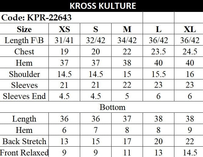 Kross Kulture  LUXURY LUXURY PRET AMORE  KPR-22643 (Two Piece)